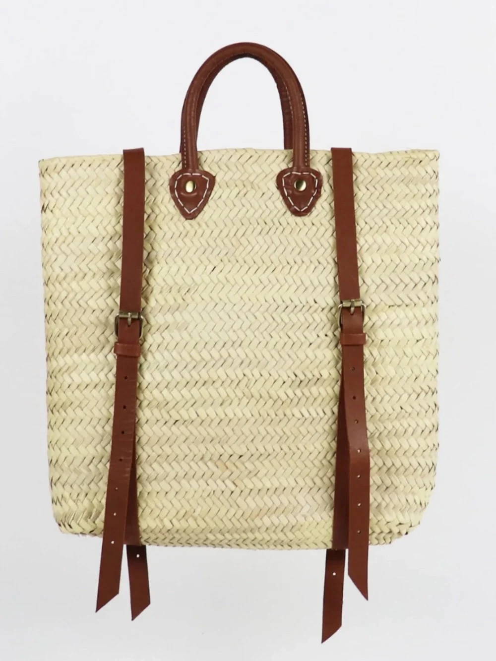 Handmade Straw Backpack - French Basket backpack